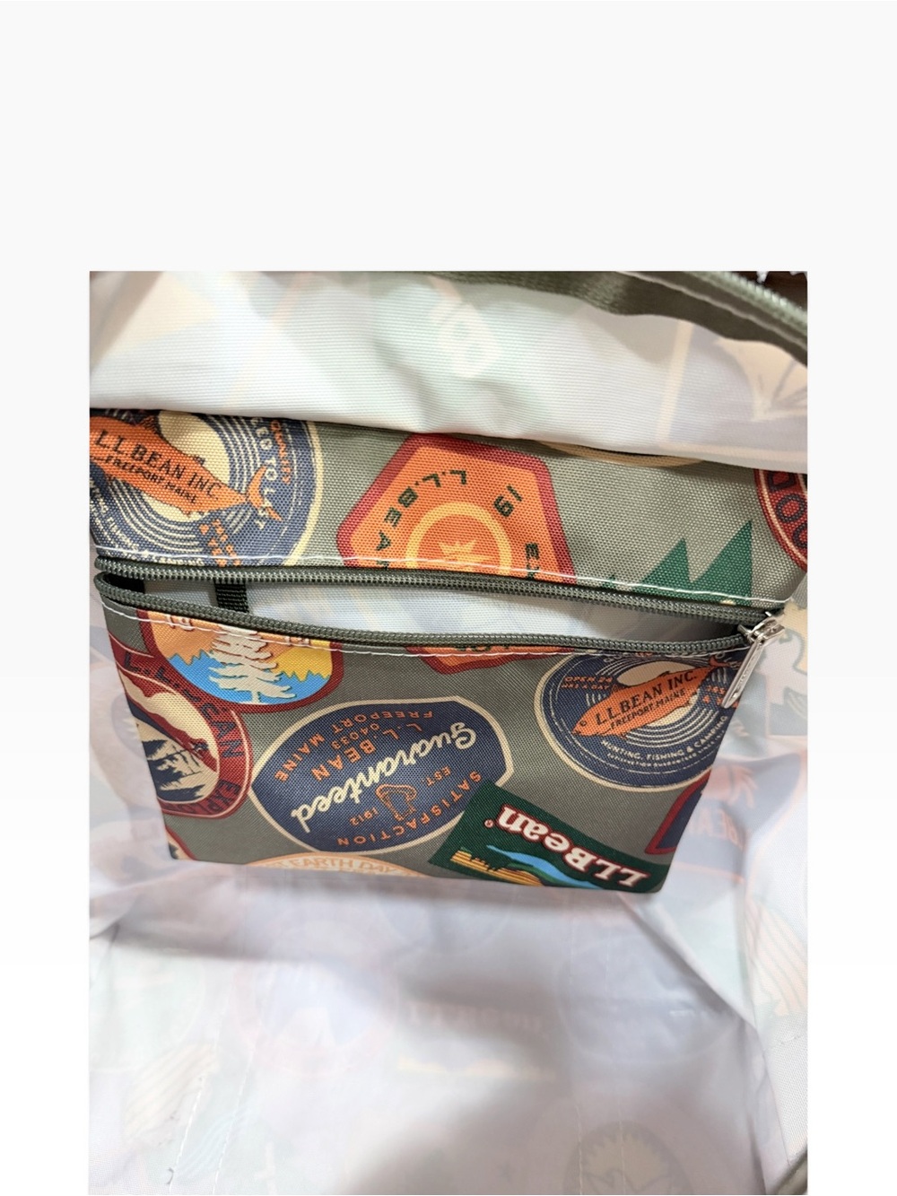 L.L. Bean Everyday Lightweight MediumTote Nylon Heritage Archival Patch Print - Picture 9 of 12